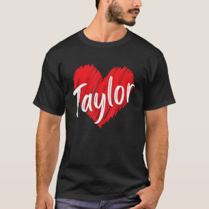 Camiseta Adoro Taylor Heart Personalised Name Taylor