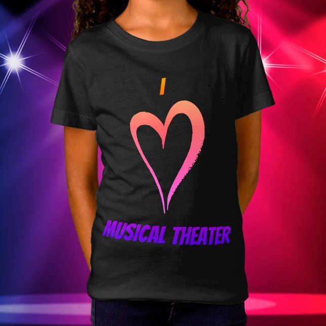 Camiseta Adoro Teatro Musical - Crianças (Criador carregado)