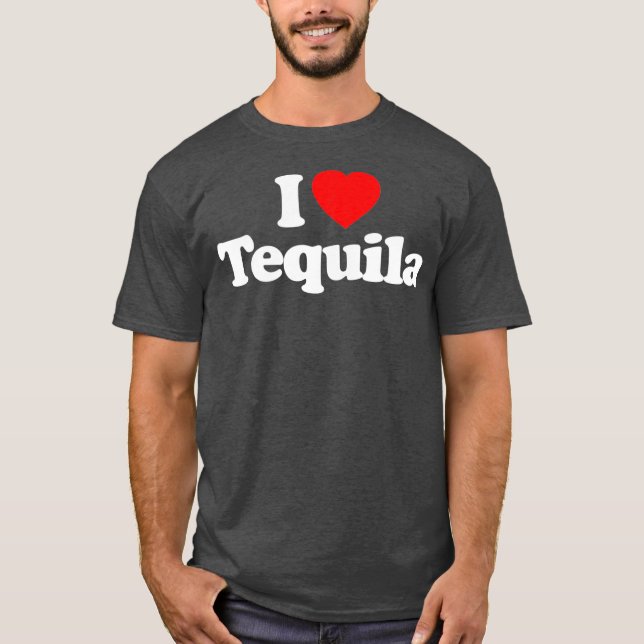 Camiseta Adoro Tequila Heart Engraçado (Frente)