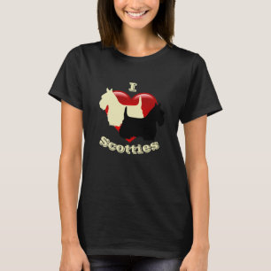 Camiseta Adoro Terriers Escoceses, Pretos e Quadrados