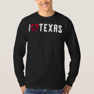 Camiseta Adoro Texas Orgulhoso Texan American State Patriot