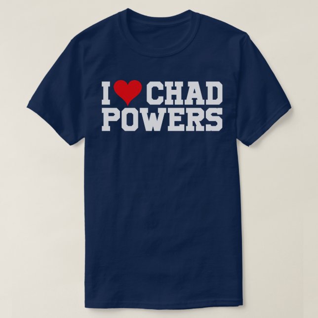 Camiseta Adoro Texto Branco Do Chade Powers (Frente do Design)