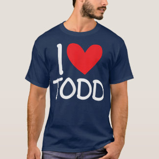 Camiseta Adoro Todd Name Personalizado Men Cara BFF Amigo H