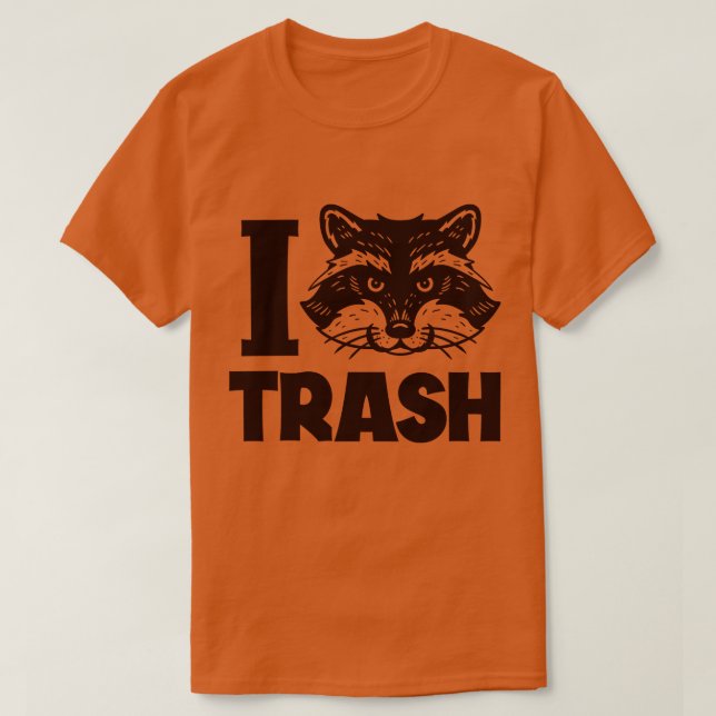 Camiseta Adoro Trash Raccoon (Frente do Design)