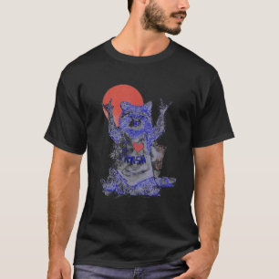Camiseta Adoro Trash Raccoon Japonês Raccoon Lover T Shir