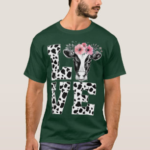 Camiseta Adoro Vacas Engraçadas Vovas Vadias Vadias Lover D