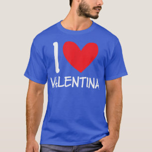 Camiseta Adoro Valentina Name Personalizado Rapariga BFF