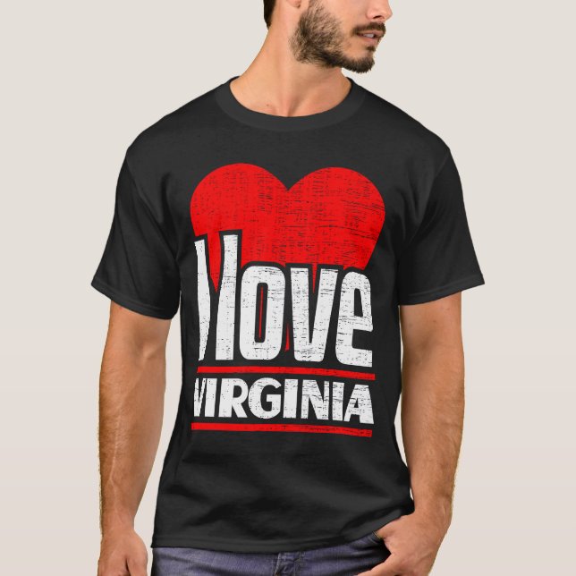 Camiseta Adoro Virginia Best Home State I Heart Virginia (Frente)
