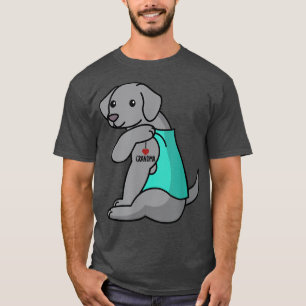 Camiseta Adoro vovó Tatto Weimaraner Vovó Cão