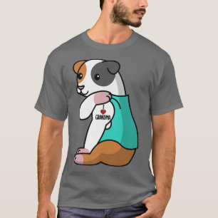 Camiseta Adoro vovó Tattoo Guiné Porco Avó Pet