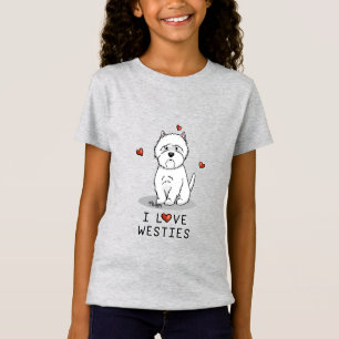 Camiseta Adoro Westies - West Highland White Terriers