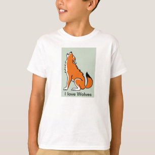 Camiseta Adoro WOLVES - Imagem animal - Vida selvagem