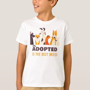 Camiseta Adotado é a melhor raça: abrigo de resgate de cães