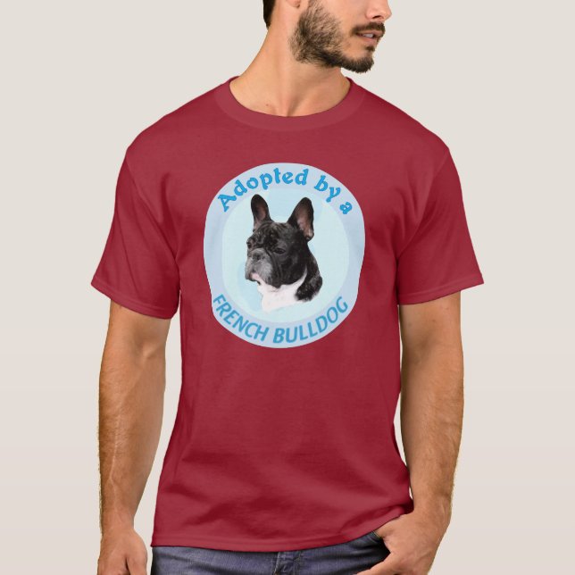 Camiseta Adotado por um Bulldog Francês (Frente)