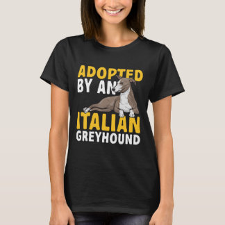 Camiseta Adotado Por Um Cão De Greyhound Italiano