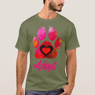 Camiseta Adotar Amor Meu Amante de os animais de Emergência
