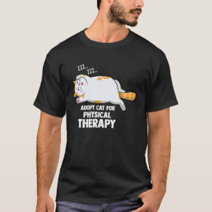 Camiseta Adotar Gato para Terapia Física