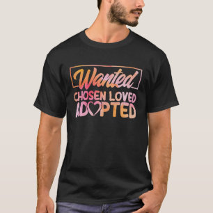 Camiseta Adotar Gotcha Querido Escolhido Amado Aquarela Ado