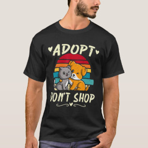 Camiseta Adotar Não Comprar Animais Pet De Adoção De Gatos