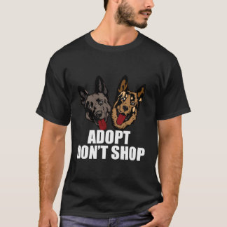 Camiseta Adotar Não Comprar Cães Resgate German shepherd De