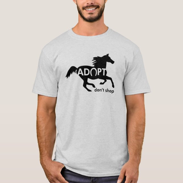Camiseta Adotar Não Comprar Cavalo (Frente)