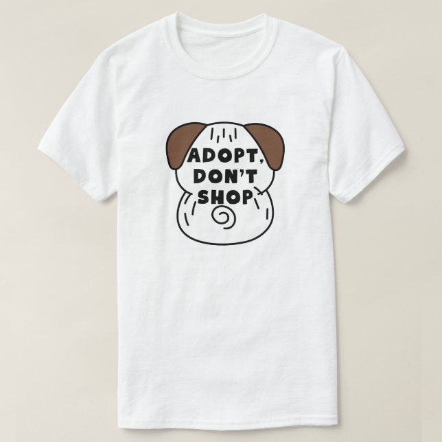 Camiseta Adotar, Não Comprar | Defesa dos Animais de Emergê (Frente do Design)