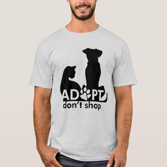 Camiseta Adotar Não Comprar Gato Canino (Frente)