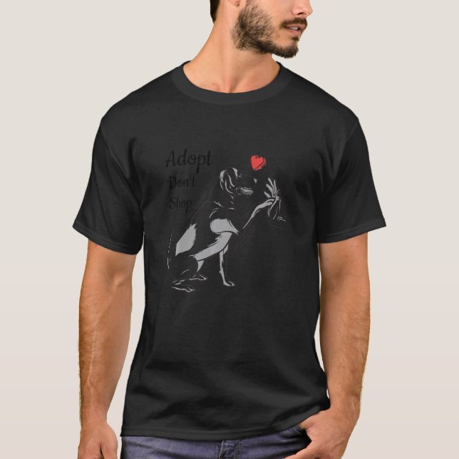 Camiseta Adotar Não Comprar O Resgate De Animais Para Anima (Frente)