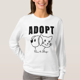 Camiseta Adotar Não Comprar - Proteção dos Animais e Adoção