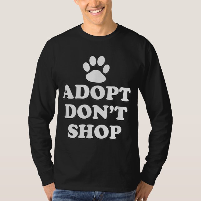 Camiseta Adotar Não Comprar Salvamento de Direitos dos Anim (Frente)