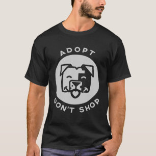 Camiseta Adotar Não Comprar Salvar Animais de Emergência Am