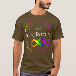 Camiseta Adotar Neurodiversidade Autismo ASD ADHD Rainbow I