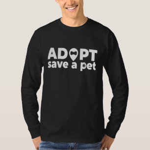 Camiseta Adotar Salvar Um Gato De Animais De Companhia E Re