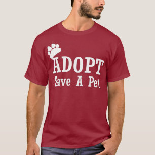 Camiseta Adotar Salvar Um Salvamento De Gato De Salvamento