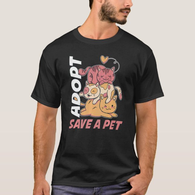 Camiseta Adotar Salvar uma Pet (Frente)