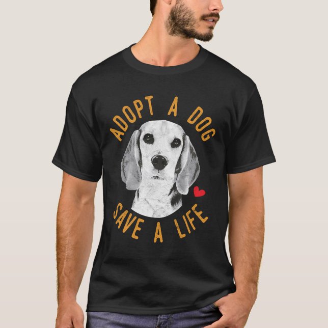 Camiseta Adotar Um Cachorro Salvar Um Presente De Beagles D (Frente)