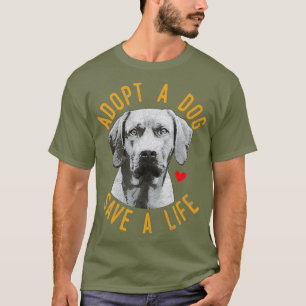 Camiseta Adotar Um Cachorro Salvar Um Presente Rhodesiano D