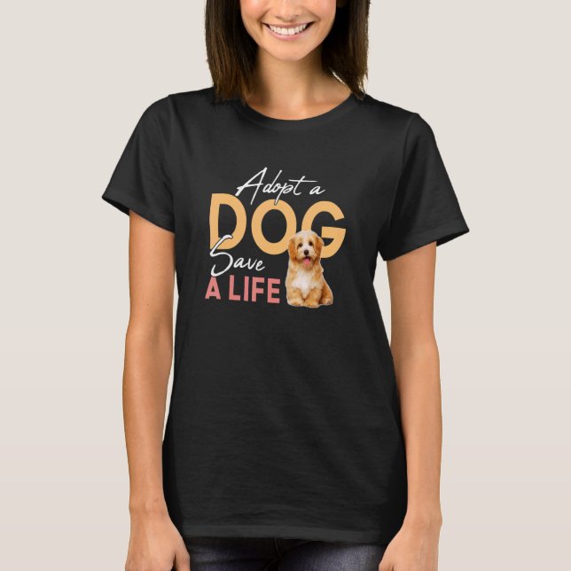 Camiseta Adotar Um Cão Salvar Um Salvamento De Vida Havanês (Frente)