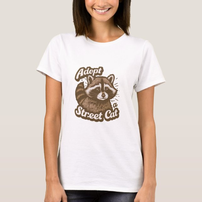 Camiseta Adotar Um Gato De Rua (Frente)