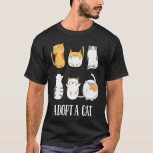 Camiseta adotar um gato gatinhos incríveis gato feliz  mamã
