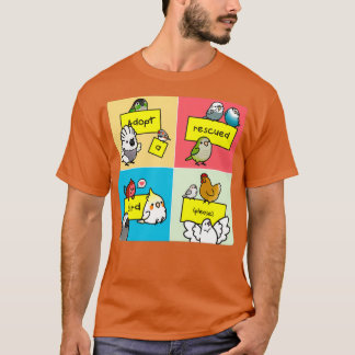 Camiseta Adotar uma ave resgatada