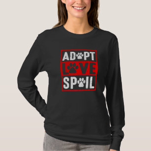 Camiseta adote amor estrague Amor resgate cão em sua vida