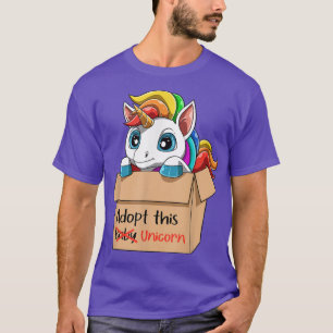 Camiseta Adote Este Bebê Unicórnio - Super Cute Unicorn em