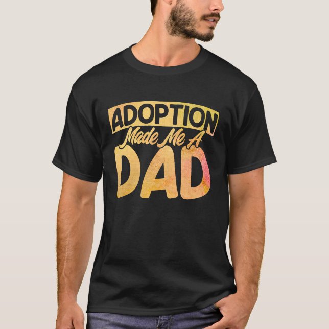 Camiseta Adote Gotcha Fez De Mim Um Dia De Adoção De Aquare (Frente)