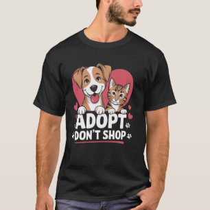 Camiseta Adote Não Compre Adoção de Animais para Resgate de