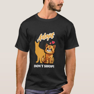Camiseta Adote Não Compre Estatística de Resgate de Animais