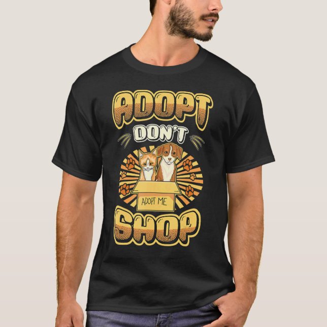 Camiseta Adote Não Compre Proteção Animal de Emergência 1 (Frente)