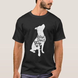 Camiseta Adote Não Compre Resgate O Cão-De-Cão-De-Cachorro