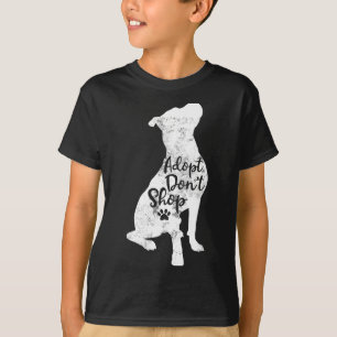 Camiseta Adote Não Compre Resgate Tbull Raça de Cachorro T 