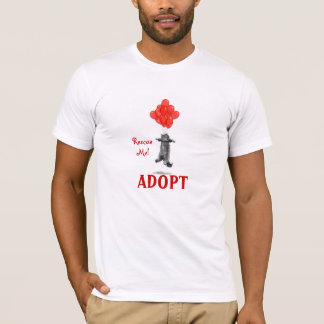 Camiseta ADOTE o T unisex dos balões do vermelho